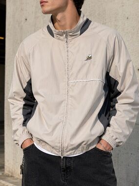 Vintage US Navy Seabees Embroidered Windbreaker Jacket 2X